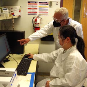 Image of Researchers - Yawen Li in front and Scott Wilbur to the back